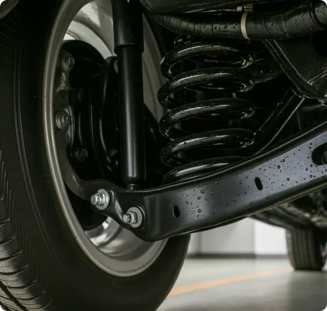 Suspension renforcée sur un véhicule utilitaire