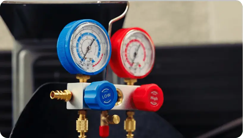 Manifold de climatisation avec manomètres haute et basse pression